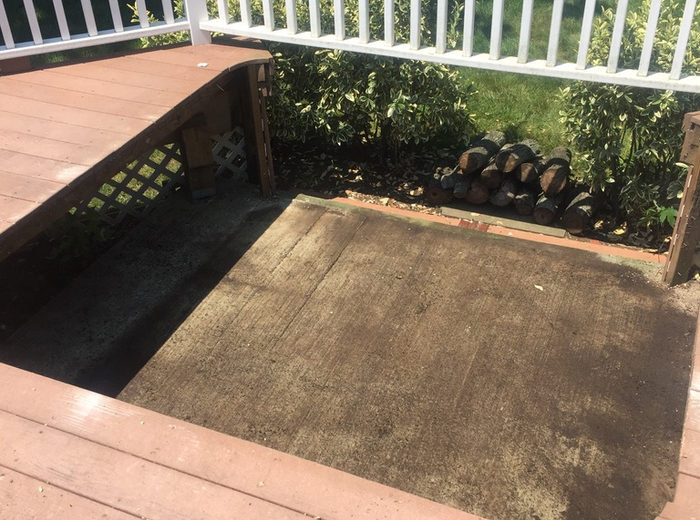 Hot tub removal job