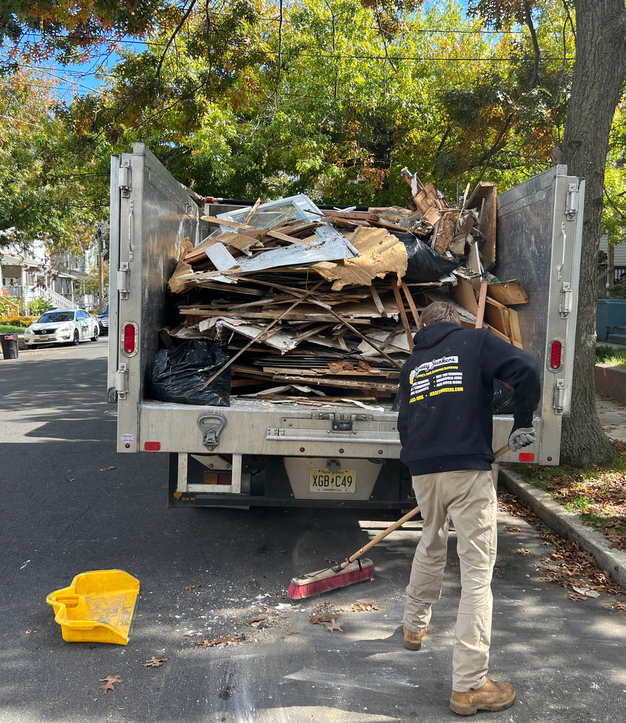 Jersey Junkers crew at a construction waste removal