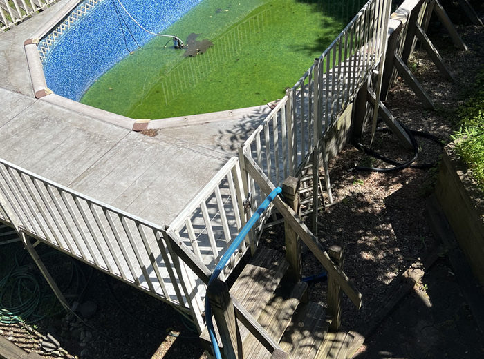 Above-ground pool removal job