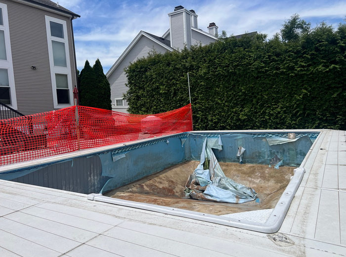 Above-ground pool removal job