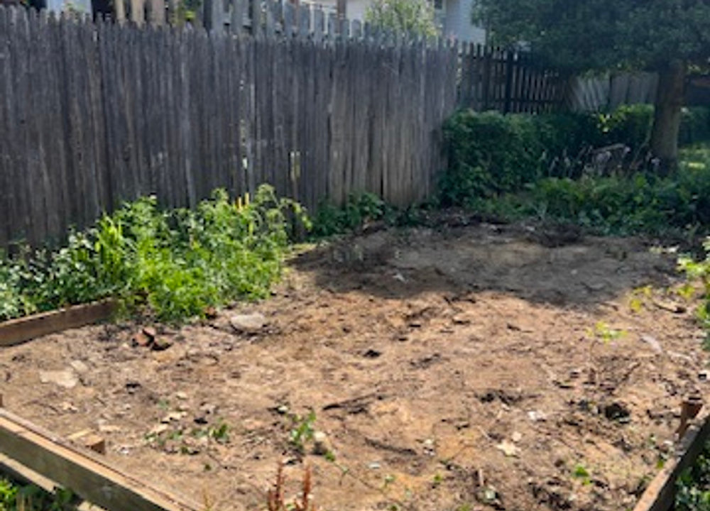Yard after shed removal