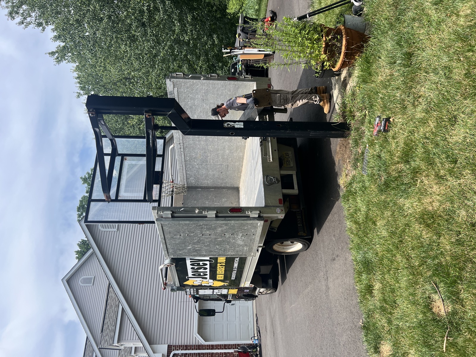 Basketball hoop before removal