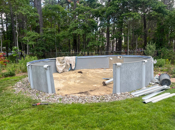 Above-ground pool removal job