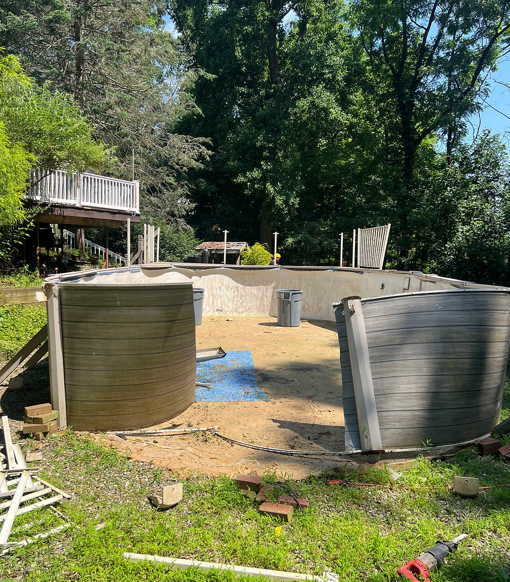 Above-ground pool dismantle