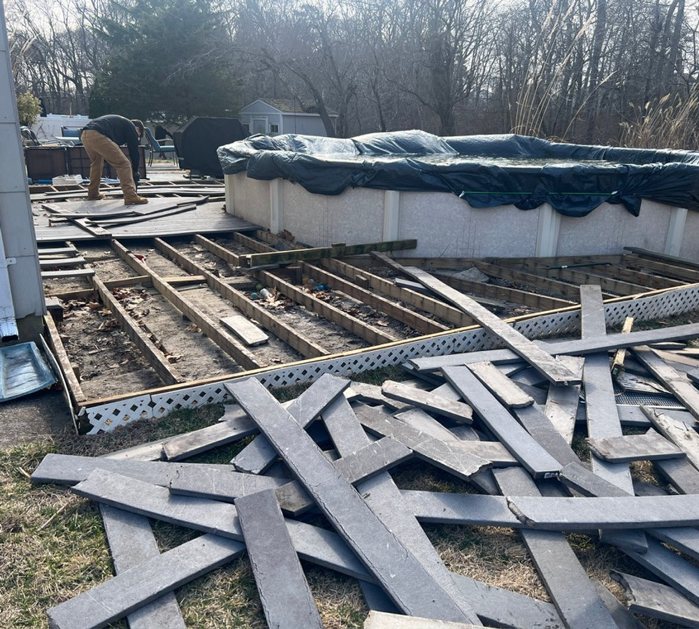 Deck before removal