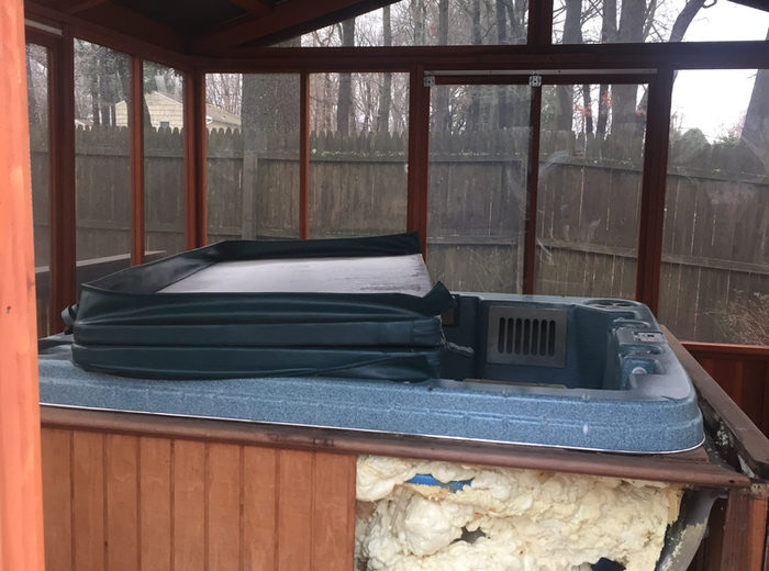 Hot tub removal job