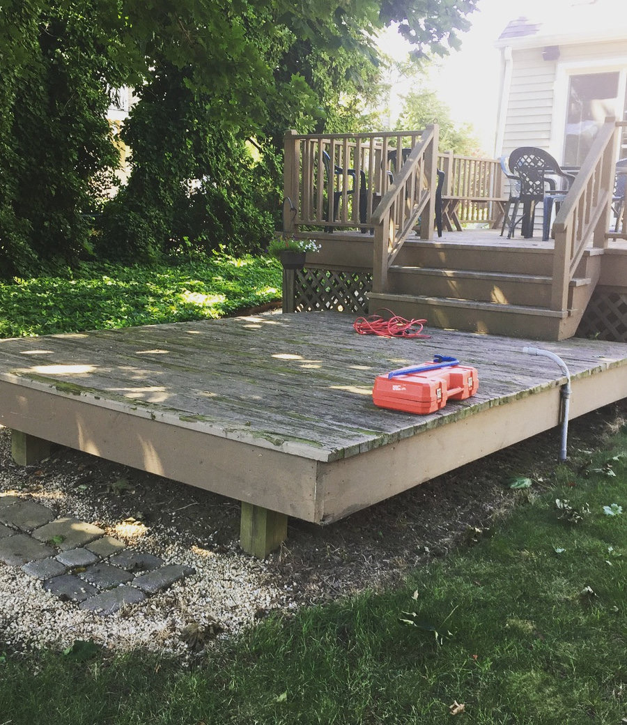 Jersey Junkers crew at a deck removal