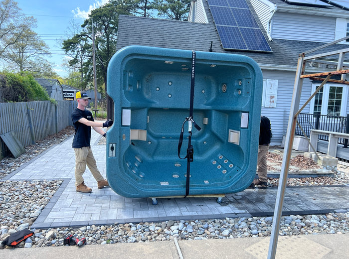 Hot tub removal job