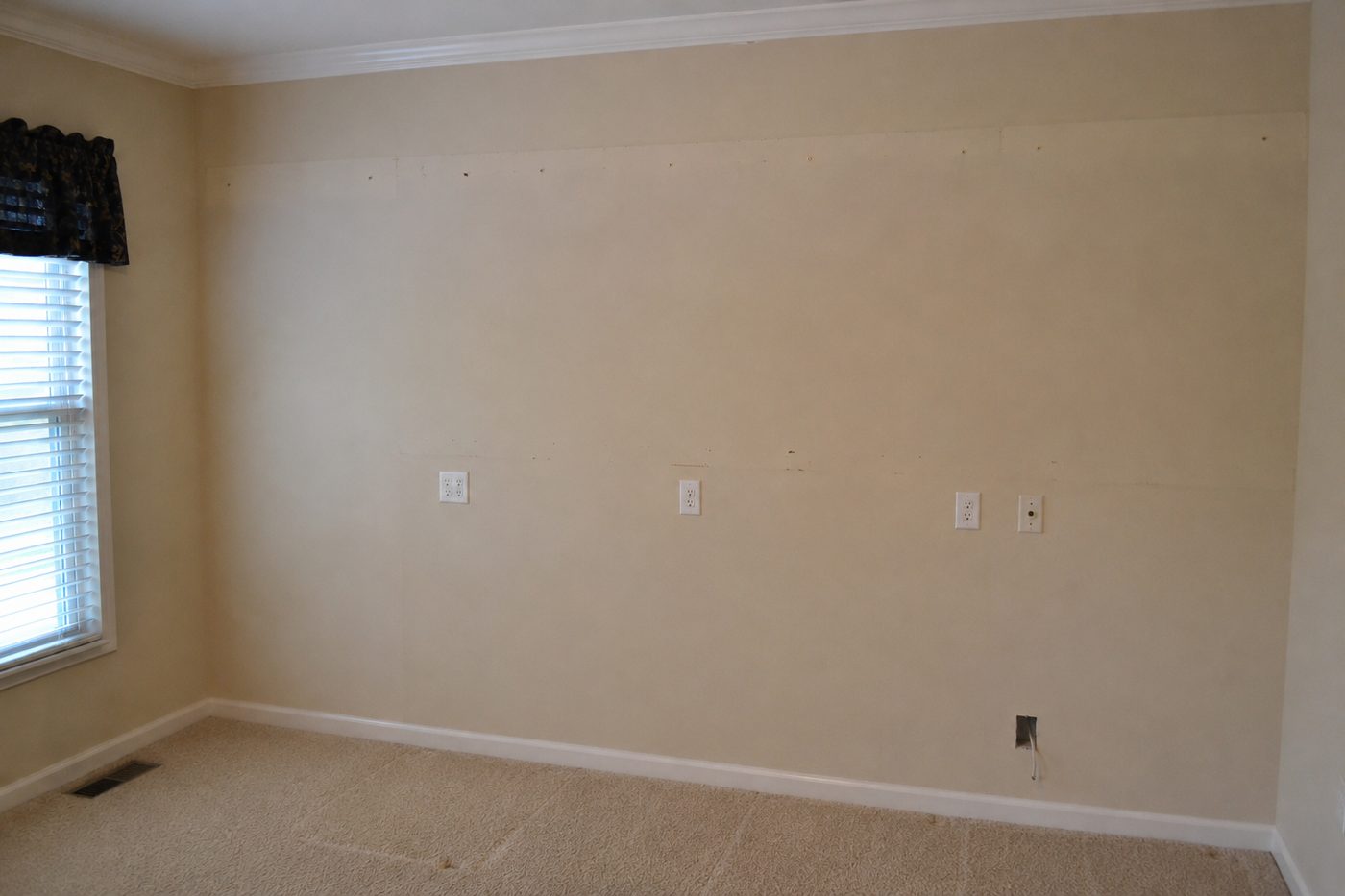 Clean open wall after Jersey Junkers removed the built-in