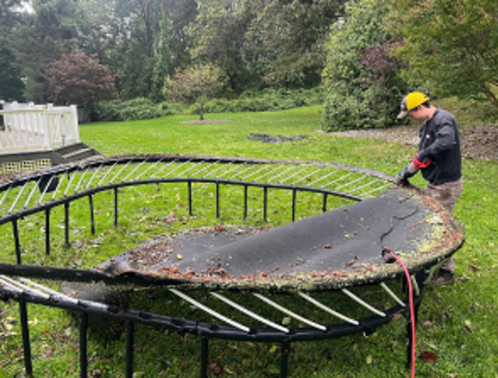 Trampoline removal job